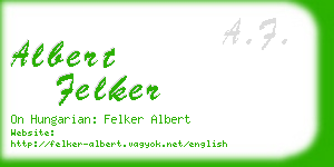 albert felker business card